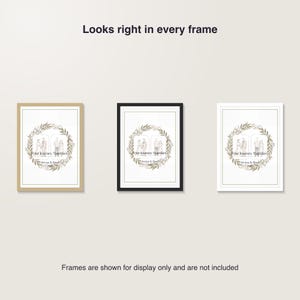 Then and Now Anniversary Photo Print for Couples, Custom Comparison Poster, Printable Instant PDF 30 x 40 cm image 7