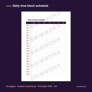 adhd weekly planner printable pdf, time management pages image 3