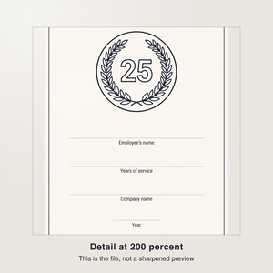 Personalized Work Anniversary Print, Custom Years of Service Poster, Employee Gift PDF image 3