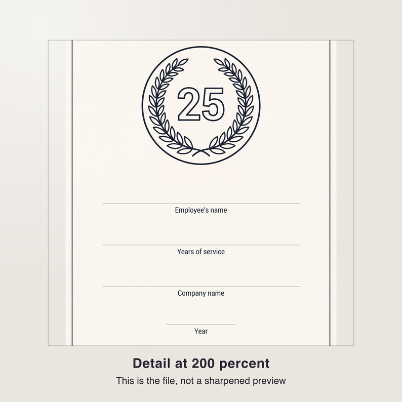 Personalized Work Anniversary Print, Custom Years of Service Poster, Employee Gift PDF image 3