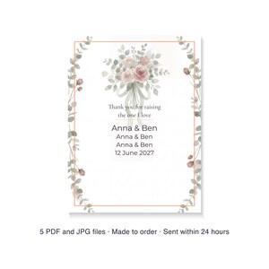 Mother of the Groom Poem Print, Personalized Wedding Gift for Parents, Custom Names and Wedding Date, Printable Wall Art PDF Bild 6