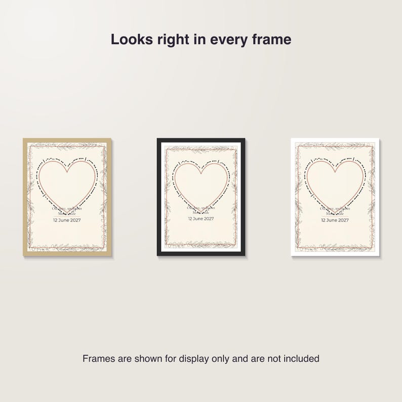 Custom Morse Code Print, Personalized Name and Date Wedding Anniversary Poster, Printable PDF 30 x 40 cm image 11