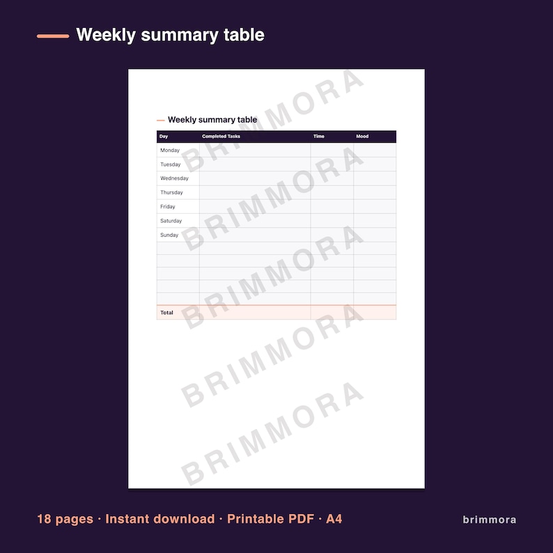 adhd weekly planner printable pdf, time management pages image 6