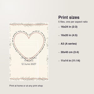 Custom Morse Code Print, Personalized Name and Date Wedding Anniversary Poster, Printable PDF 30 x 40 cm image 9