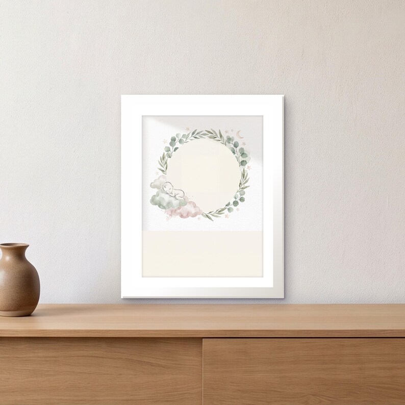 Custom Sonogram Print, Personalized Ultrasound Art Gift for Expecting Parents, Baby Keepsake, Printable PDF image 1