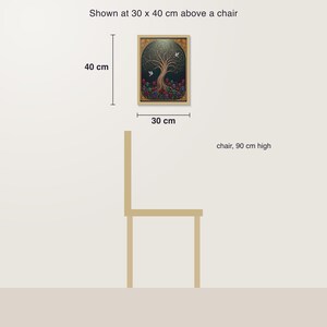 Trauer Fingerabdruckbaum als Gästebuch für Trauerfeier Digitaler Kunstdruck zum Selbstdrucken image 4