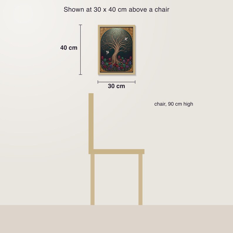 Trauer Fingerabdruckbaum als Gästebuch für Trauerfeier Digitaler Kunstdruck zum Selbstdrucken image 4