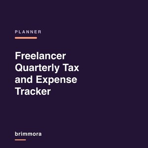 Freelancer Tax Planner, Quarterly Expense Tracker, Printable PDF for Self-Employed image 1
