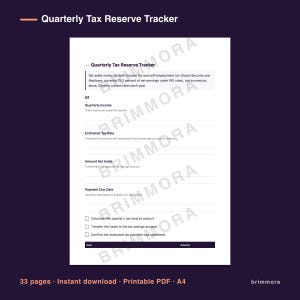 Freelance Invoice and Expense Tracker Printable, Client Log, Mileage and Quarterly Tax Pages, PDF image 5