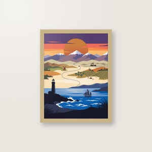 Digitale Hochzeits-Reisekarte als Gästebuch-Poster – Linienzeichnung auf Naturweiss, PDF bis 30x40 cm, Sofort-Download imagen 1