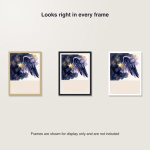 angel baby memorial print personalized with name, printable PDF 8x10 in, instant download, digital file Bild 7