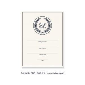 Personalized Work Anniversary Print, Custom Years of Service Poster, Employee Gift PDF image 6