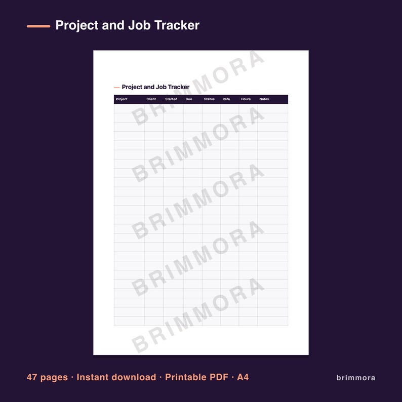 Freelance Client and Invoice Tracker Printable, Weekly Admin Checklist and Payment Follow Up Pages imagen 4