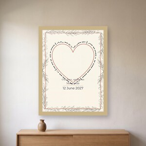 Custom Morse Code Print, Personalized Name and Date Wedding Anniversary Poster, Printable PDF 30 x 40 cm