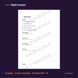 adhd weekly planner printable pdf, time management pages image 4