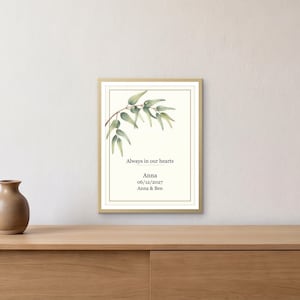 Lámina conmemorativa por la pérdida de un hijo, personalizada en memoria de mi hijo o hija, lámina de condolencia por la pérdida de un hijo, descarga de arte mural imprimible imagen 1