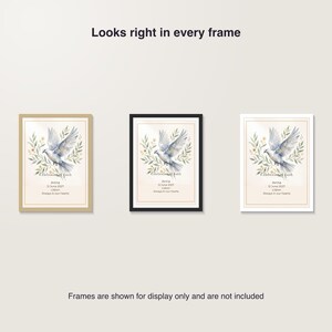 Personalized First Communion Gift Print, Custom Confirmation Gift with Name Date and Bible Verse, Printable PDF 30 x 40 cm image 7