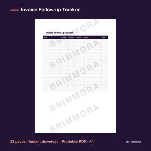 Freelance Invoice and Expense Tracker Printable, Client Log, Mileage and Quarterly Tax Pages, PDF image 6