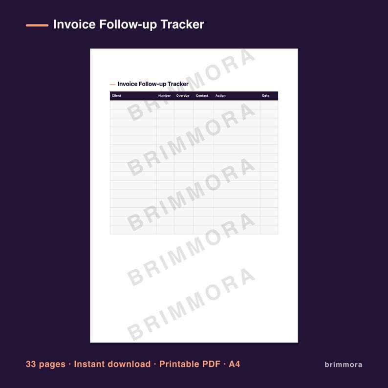 Freelance Invoice and Expense Tracker Printable, Client Log, Mileage and Quarterly Tax Pages, PDF image 6