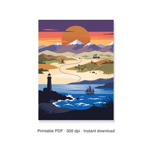 Digitale Hochzeits-Reisekarte als Gästebuch-Poster – Linienzeichnung auf Naturweiss, PDF bis 30x40 cm, Sofort-Download imagen 6