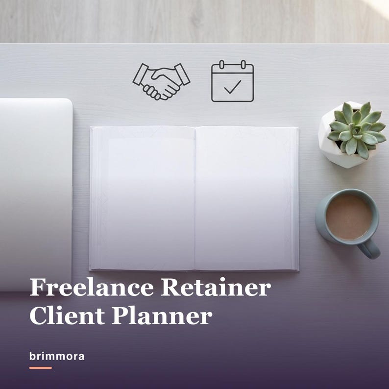 Freelance Planner with Retainer Tracker Client Log Printable PDF zdjęcie 1
