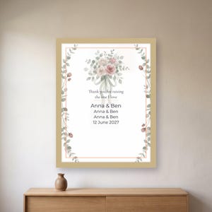 Mother of the Groom Poem Print, Personalized Wedding Gift for Parents, Custom Names and Wedding Date, Printable Wall Art PDF Bild 1