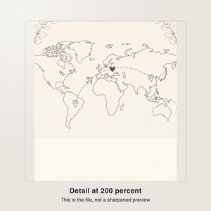 Mappa personalizzata per relazioni a distanza, distanza tra noi, poster personalizzato per coppie, regalo di anniversario a chilometri di distanza immagine 3