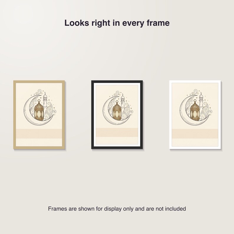 Impresión personalizada con el nombre de la familia para Ramadán, letrero personalizado de Eid Mubarak, decoración islámica para el hogar, PDF imprimible de 30 x 40 cm. imagen 7