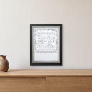 Personalized national park map print, custom travel tracker poster with family name, 30 x 40 cm PDF, instant download image 1