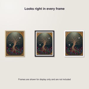 Trauer Fingerabdruckbaum als Gästebuch für Trauerfeier Digitaler Kunstdruck zum Selbstdrucken image 7