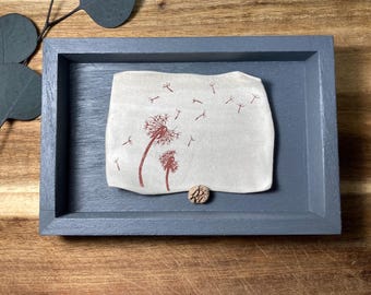 Caja de cerámica con diseño de "Haz un deseo" - Transferencia de imagen dibujada a mano