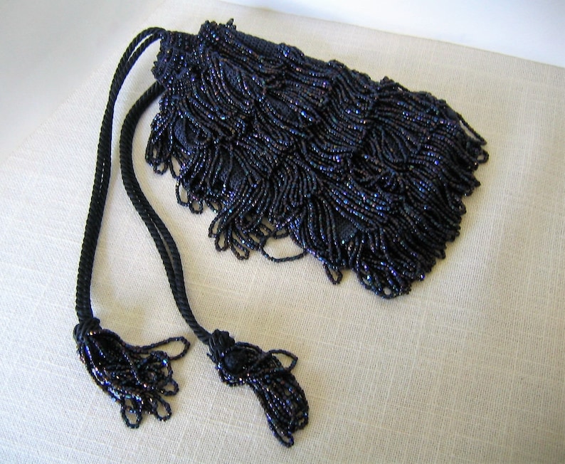 Art Deco Purse 1930s EVENING BAG Blue Aurora Borealis Beaded Purse Vintage Flapper Bag Wedding Bridesmaid Bridal Gift Jazz Era