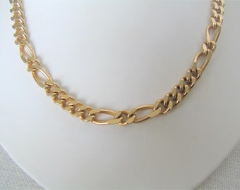 Gold Tone NECKLACE 29-inch Vintage Costume Jewelry Heavy Chain Bridal Wedding Bridesmaid Engagement Gift