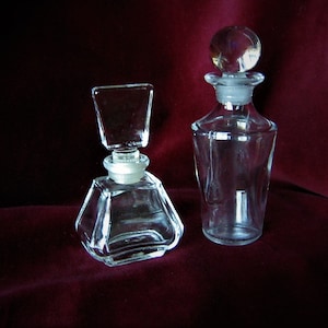 2) Vintage PERFUME BOTTLES Collectible Perfume Bottles D&#39;Orsay Intoxication Tricia Extraordinaire Clear Glass Perfume Bottles Discontinued