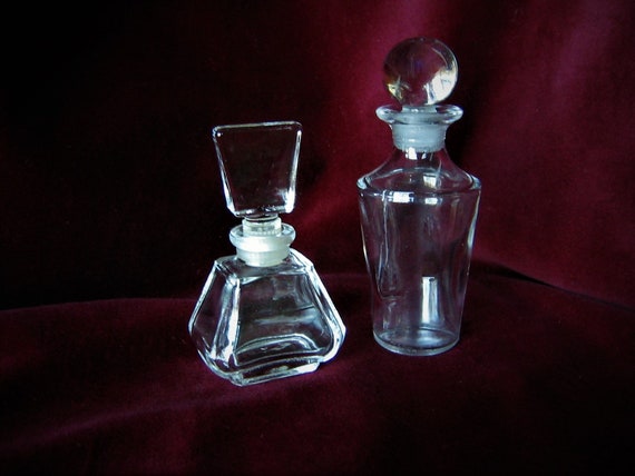 Vintage glass perfume bottles - Gem