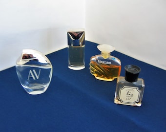 4) Vintage PERFUME BOTTLES Mini Collectible Perfume Bottles Miniature Perfume Bottles