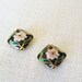 2) BLACK CLOISONNE' Diamond-Shaped BEADS for Jewelry Making High-Quality Beads 12-mm Enamel Beads