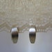 Sterling Silver Earrings for Pieced Ears Huggies Style Florentine Finish Earrings Designer Jewelry Vintage Costume Jewelry Gift