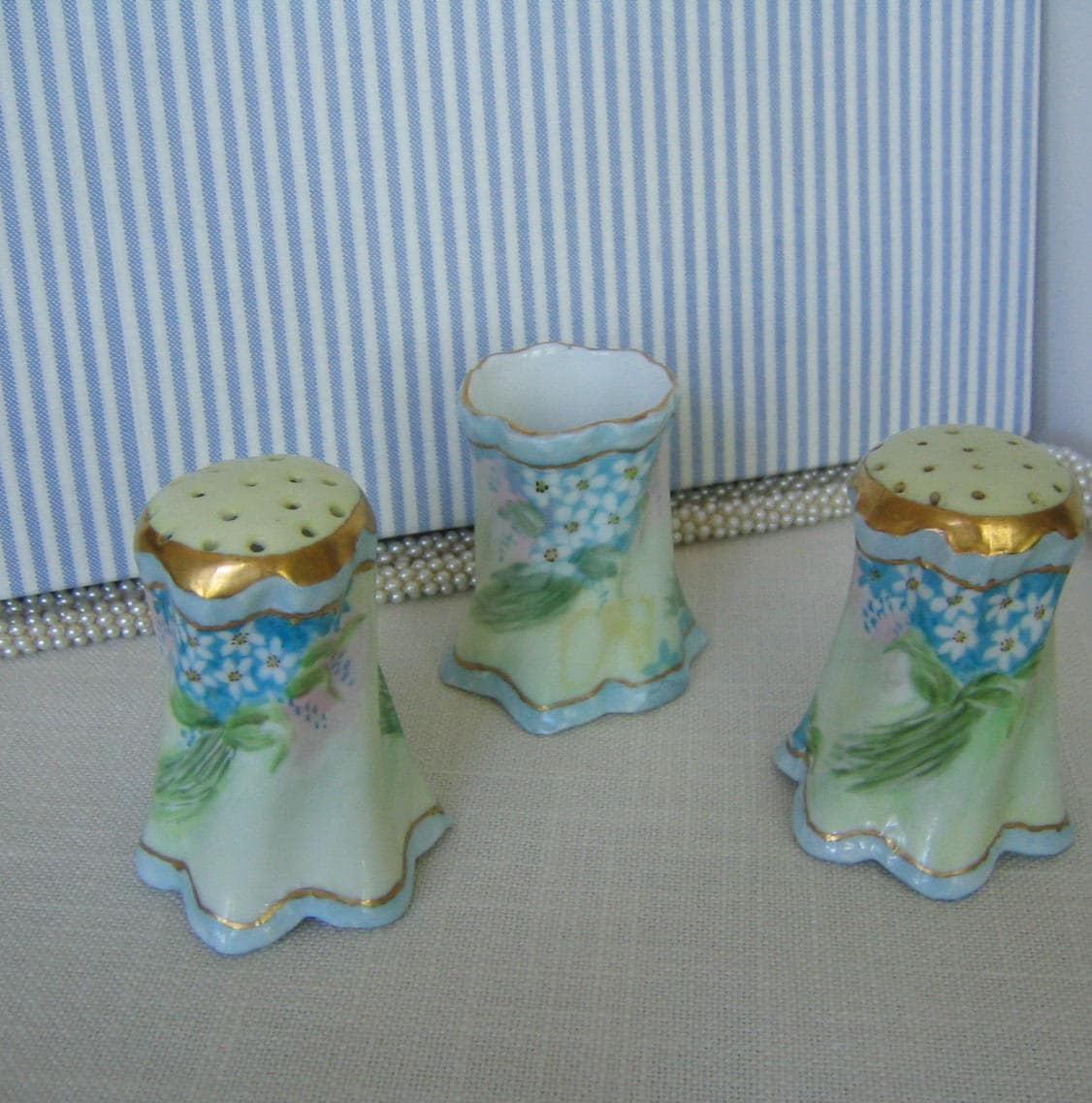 Vintage R C Versailles Bavaria Floral Salt and Pepper Shakers