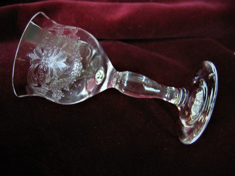 Antique FRY JABOT Clear Crystal Cordial Glass Liqueur Glass Shot Glass