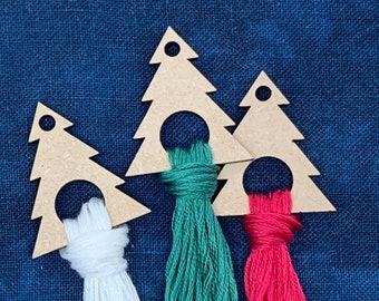 Christmas Tree Thread Drops (Hanging Ring Style)