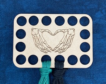 Skeleton Heart Hands Thread Keep / Thread Organizer