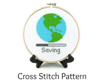 Saving Planet Earth Cross Stitch Pattern