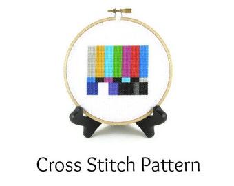 Television Test Pattern Screen Cross Stitch Pattern