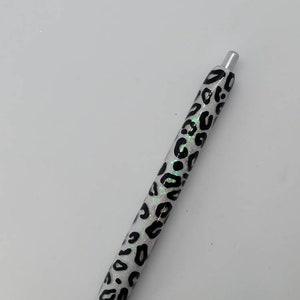 Custom Animal Print gel pen, Leopard Print, Cow Print, Refillable glitter gel pen, Planner Accessories image 1