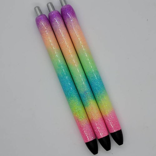 Custom Unicorn Burst Rainbow Glitter Gel Pen Planner Etsy