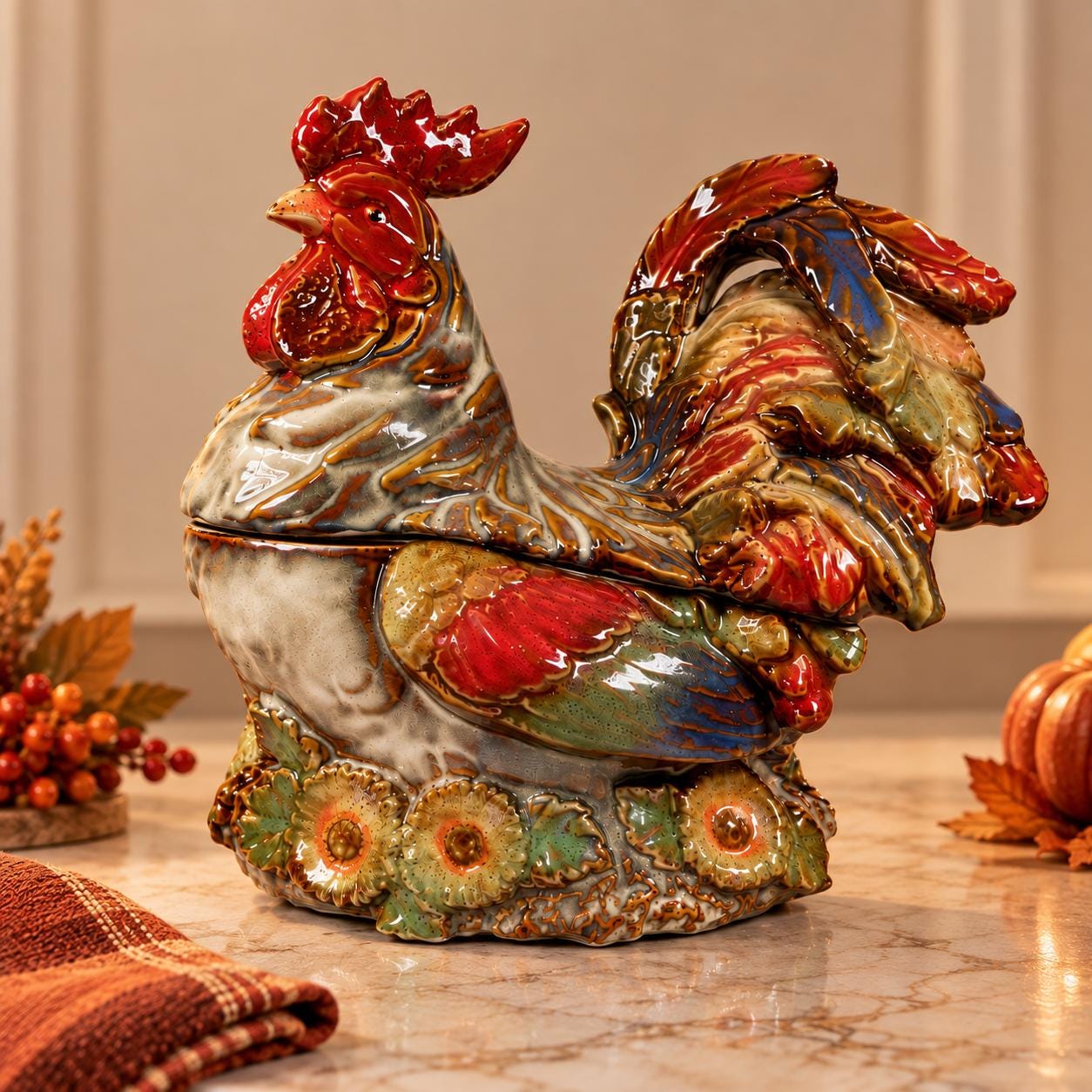 Vintage Chicken Kitchen Canister - Etsy