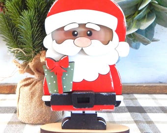 Wood Christmas Santa Sitter, Christmas home decor