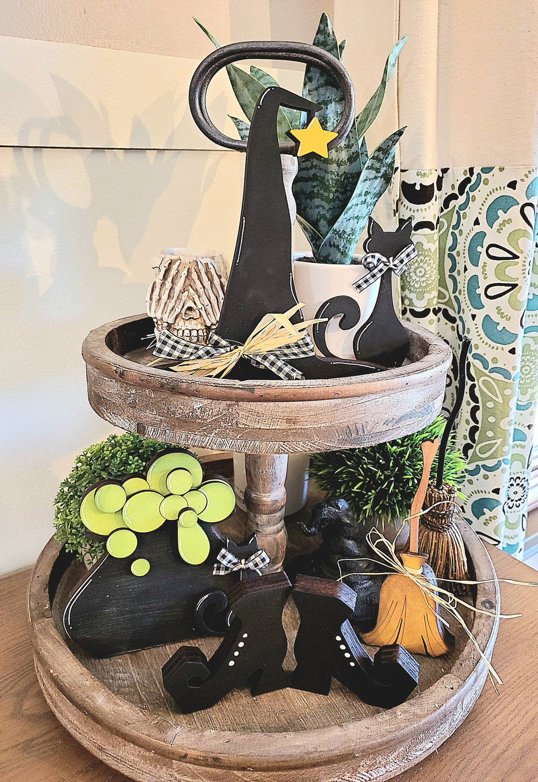 Halloween Witch Tiered Tray Decor, Halloween Decor, Witch Decor, Coffee Bar Decor Etsy