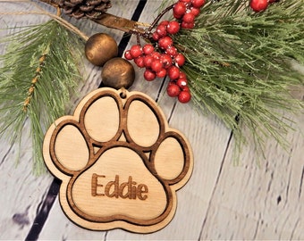 Personalized Dog Christmas Tree Ornament, Christmas tree ornament, Dog ornament, Christmas decor